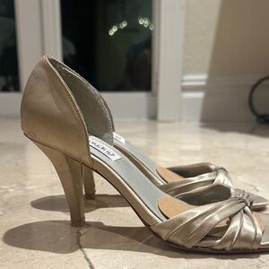 DYEABLES Elegant Satin Peep-Toe Heels